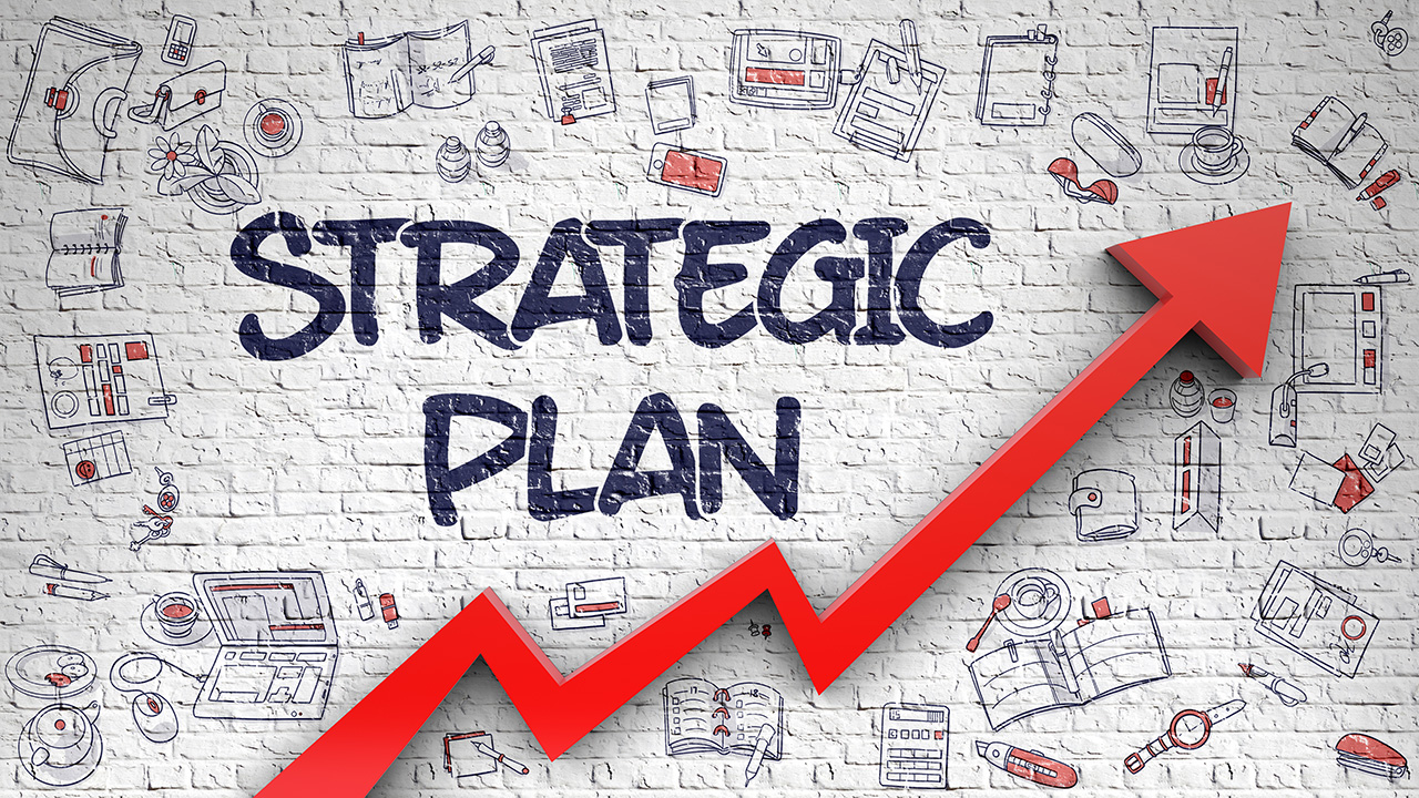 "Strategic Plan" arrow graphic