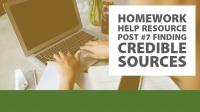 Homework Help Resource Post #7: Finding Credible Resources for Research Papers