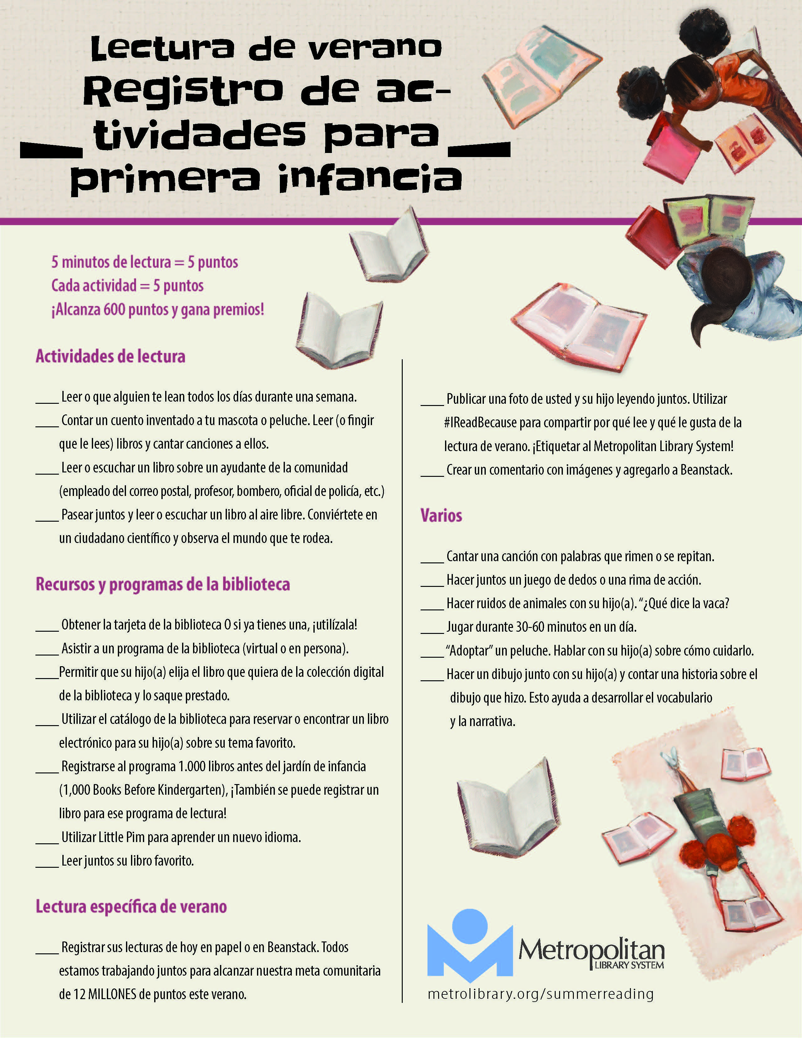 2023 Summer Reading Early Childhood Activity Guide - Spanish