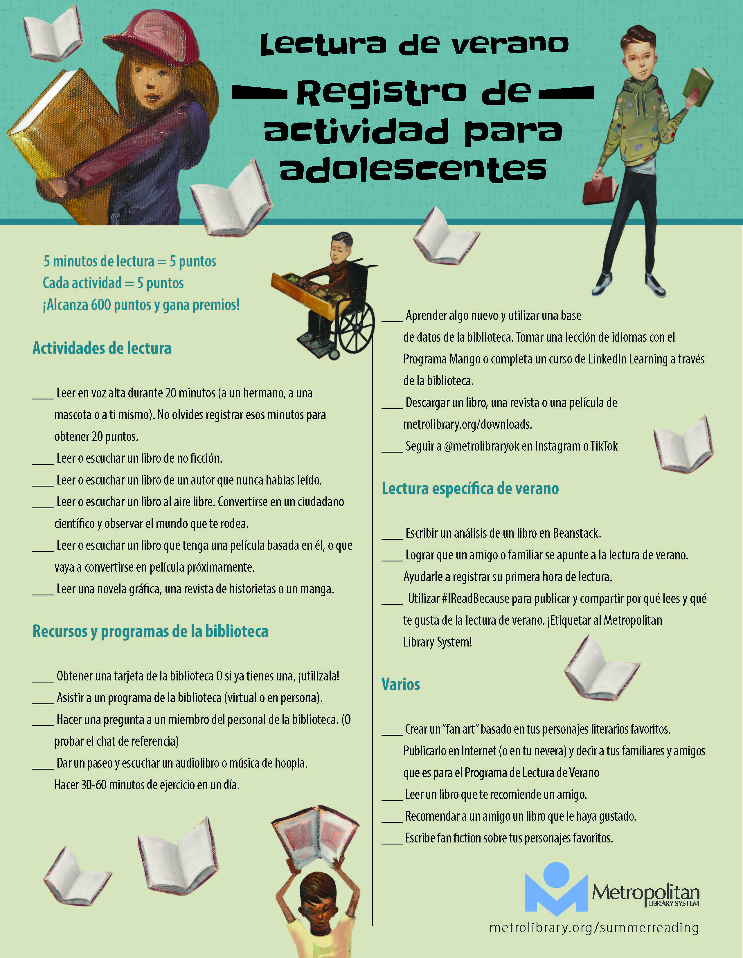 2023 Summer Reading Teen Activity Guide - Spanish