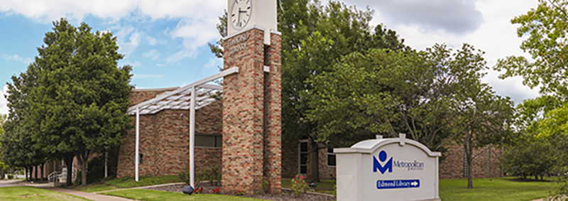 Exterior shot of Edmond Library