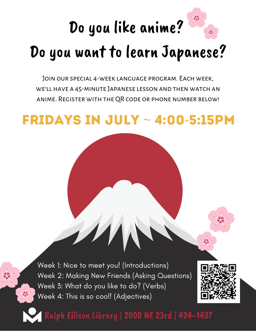 Learn Japanese every Friday in July!