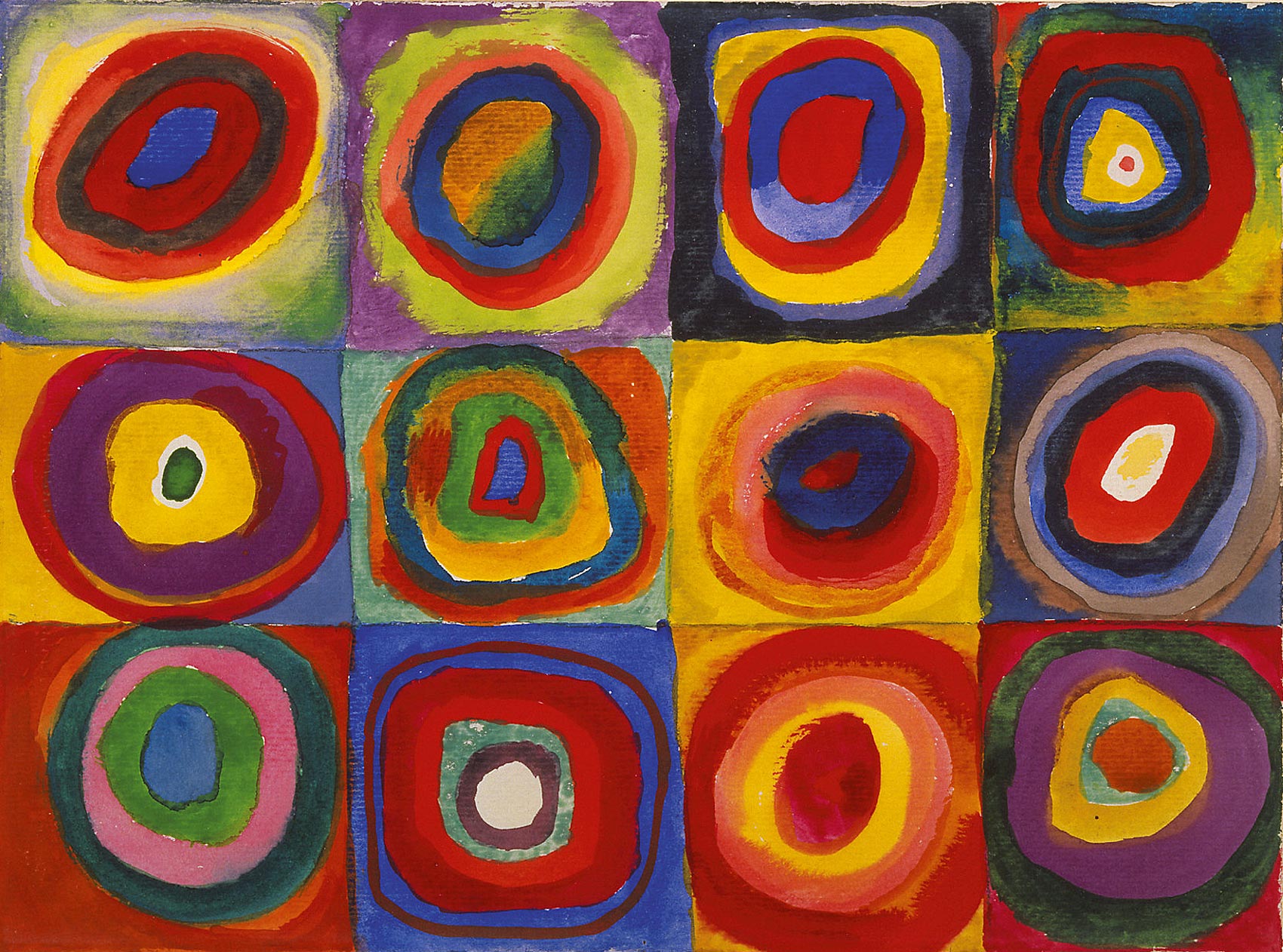 "Squares with Concentric Circles" Wassily Kandinsky, 1913