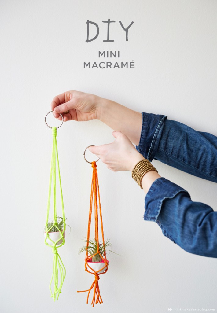 diy mini macrame plant hangers