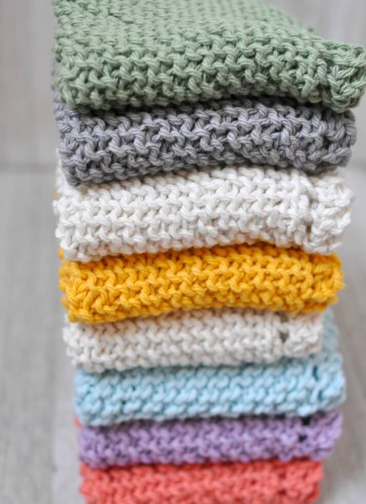 Knit washcloths