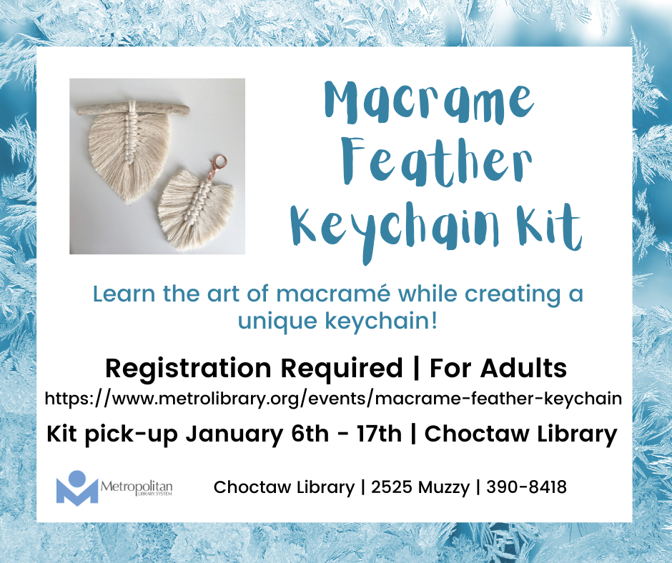 Macramé Feather Keychain Kit Flyer