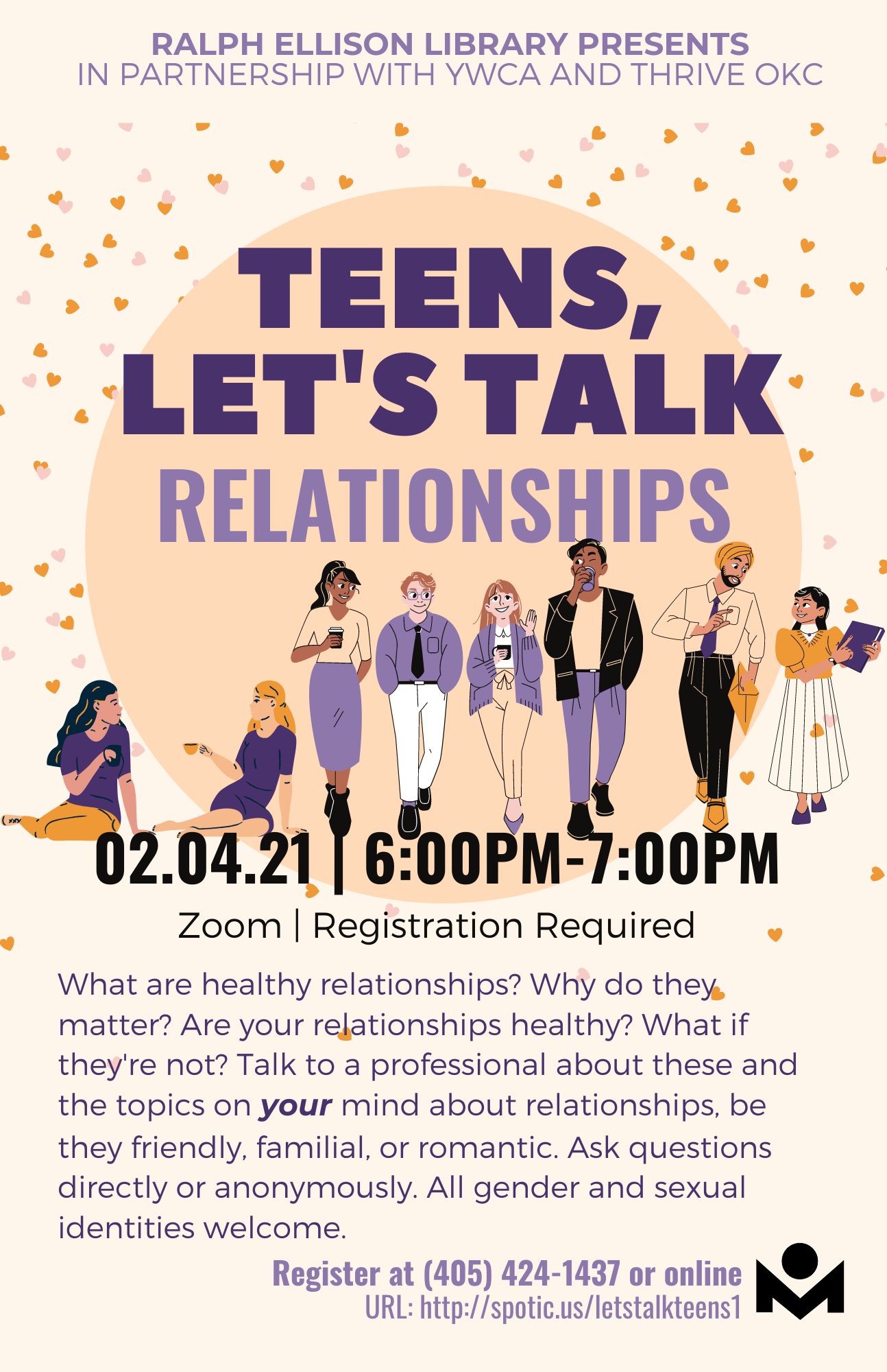 This is a promotional image for the Teens, Let's Talk Relationships program.