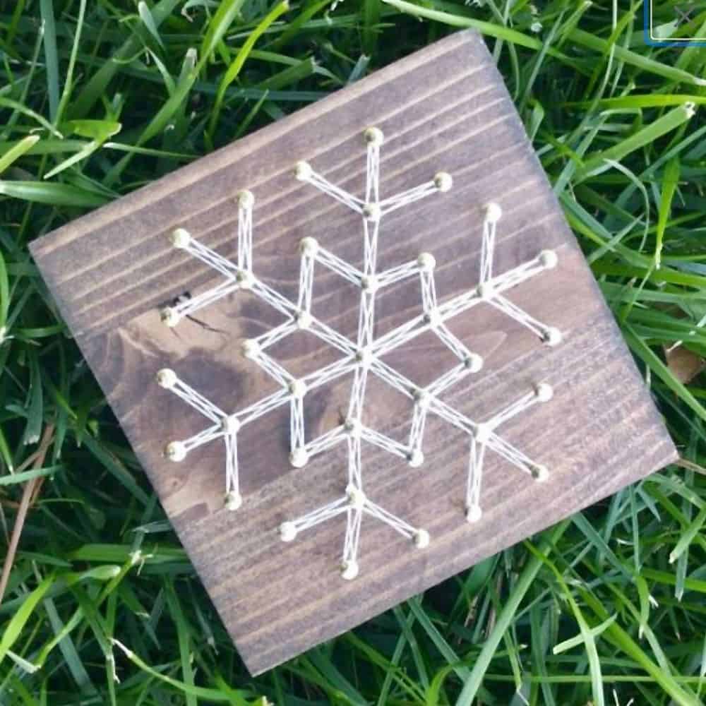 snowflake string art