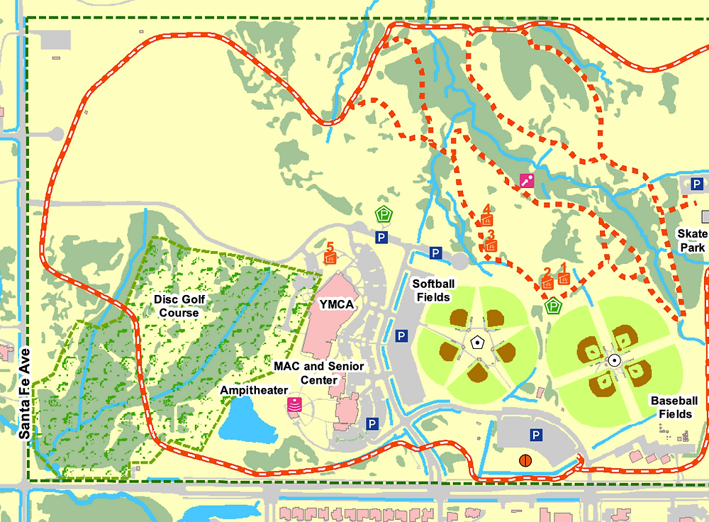 Map of Mitch Park Pavilions and Trails