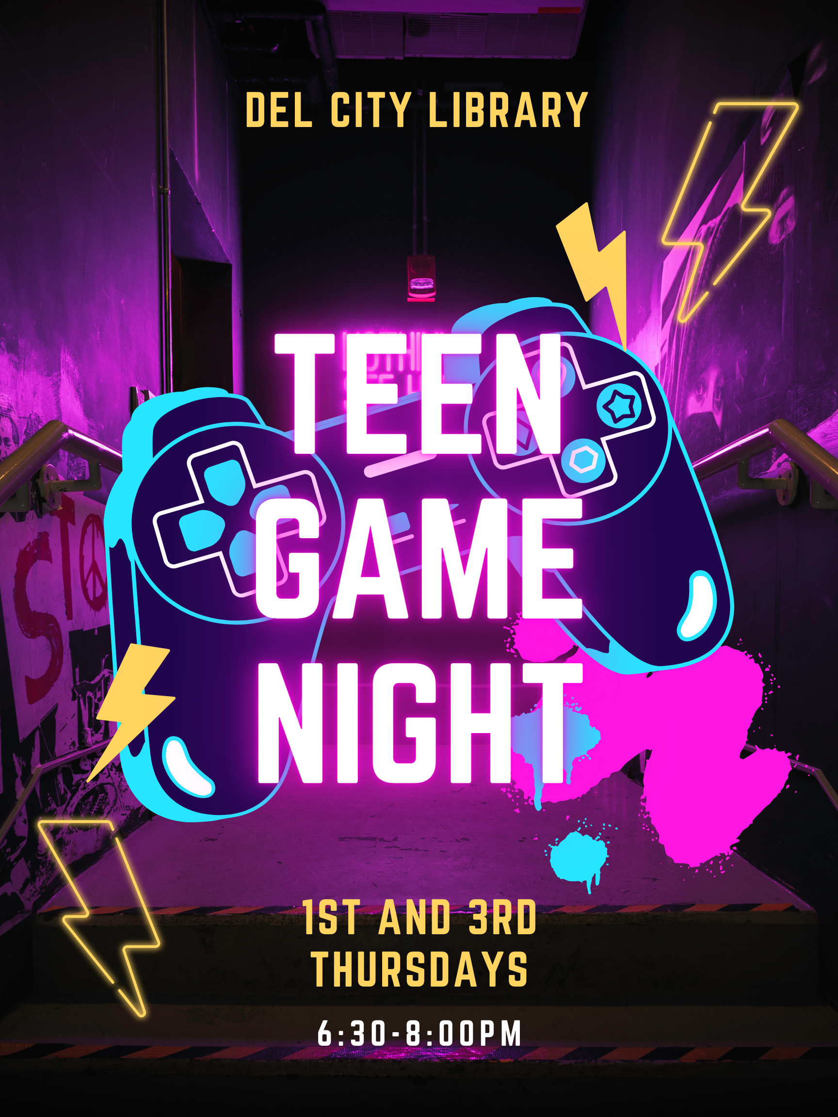 Teen Game Night Poster