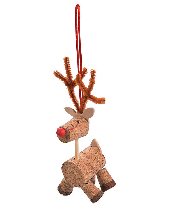 reindeer made of cork stoppers