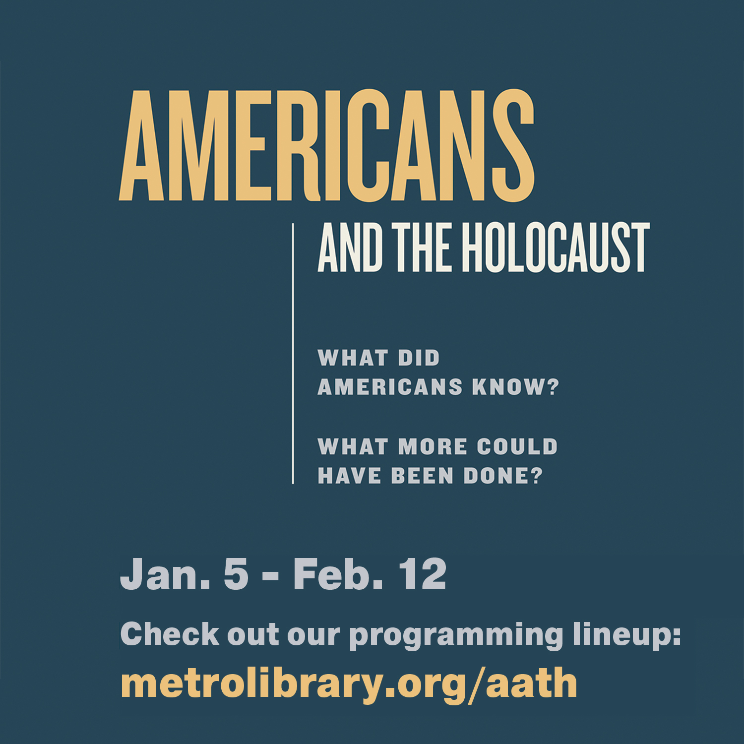 Americans and the Holocaust ALA/USHMM graphic