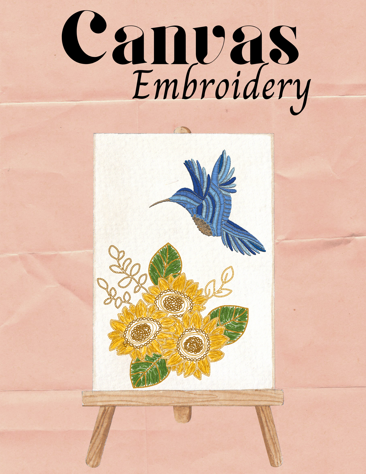 Canvas Embroidery Poster