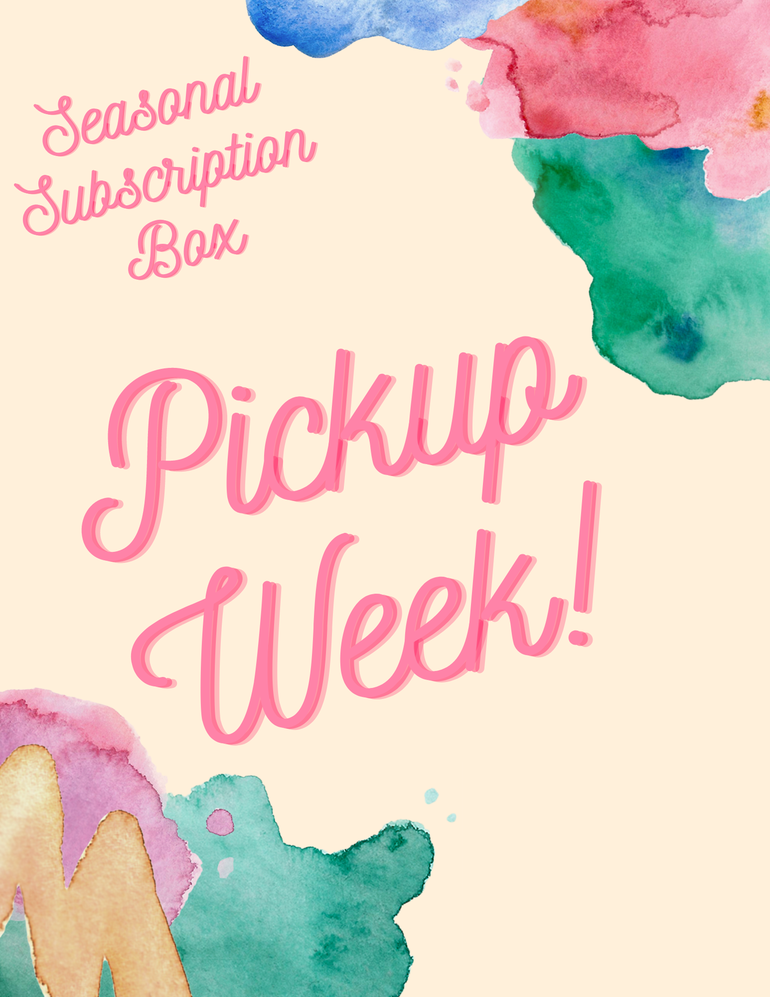 April Teen Book Box Pickup Poster