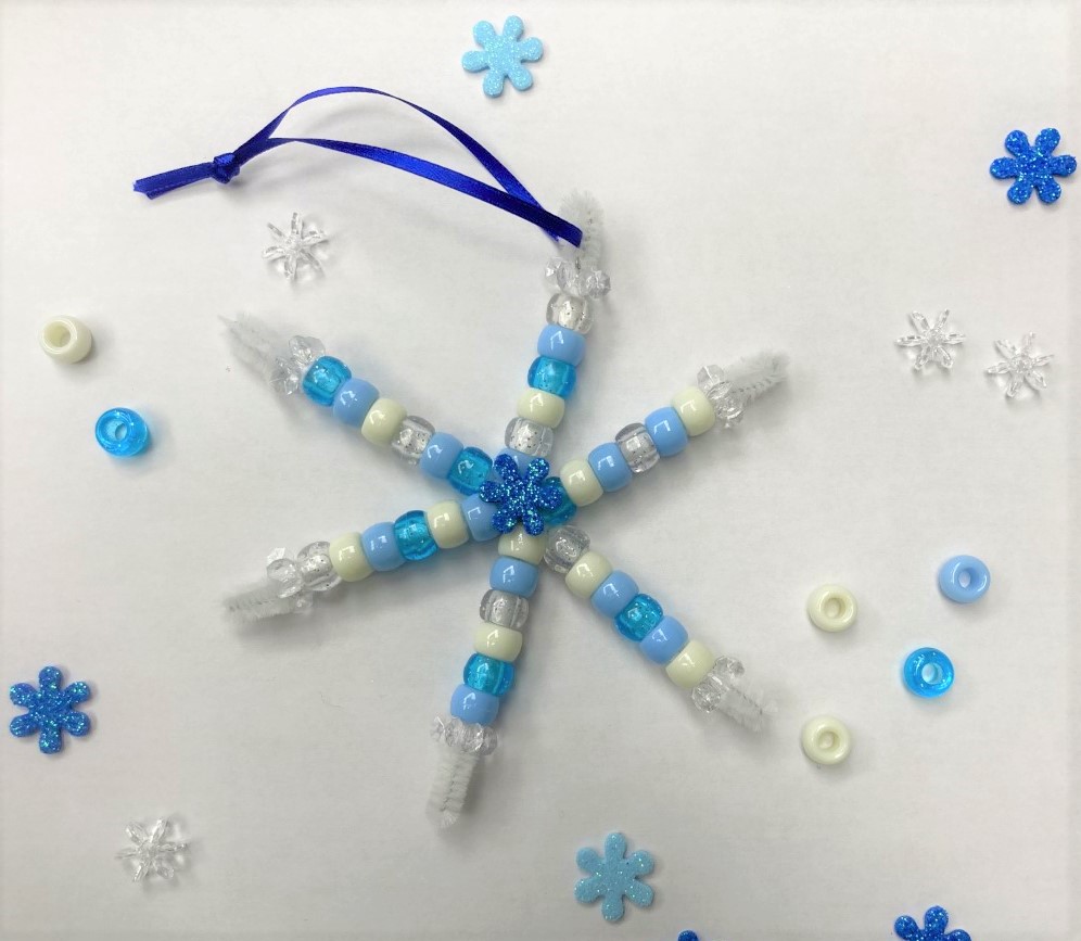 Beaded snowflake photo