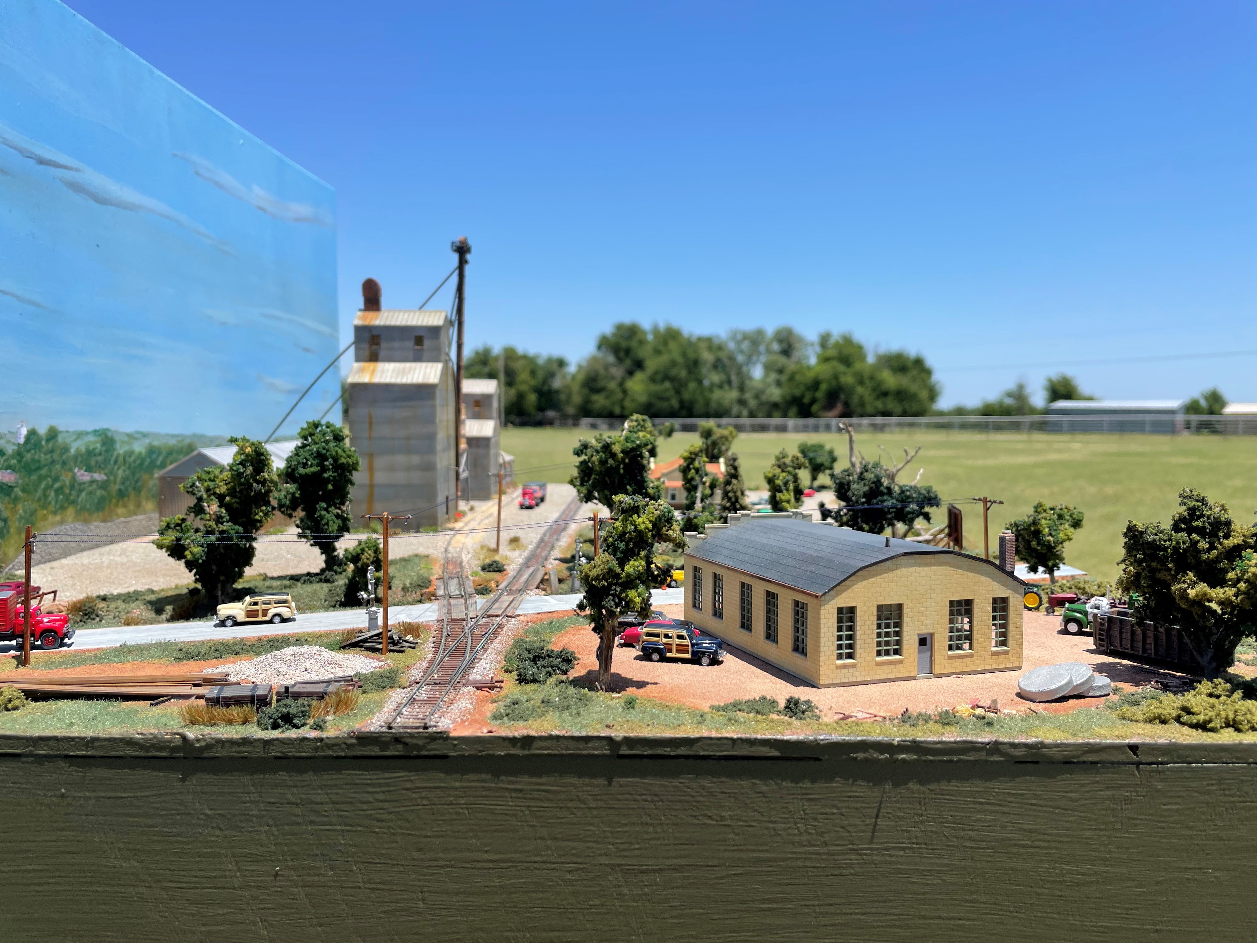 A recreated three-dimensional image of Oklahoma N-Rail model train display