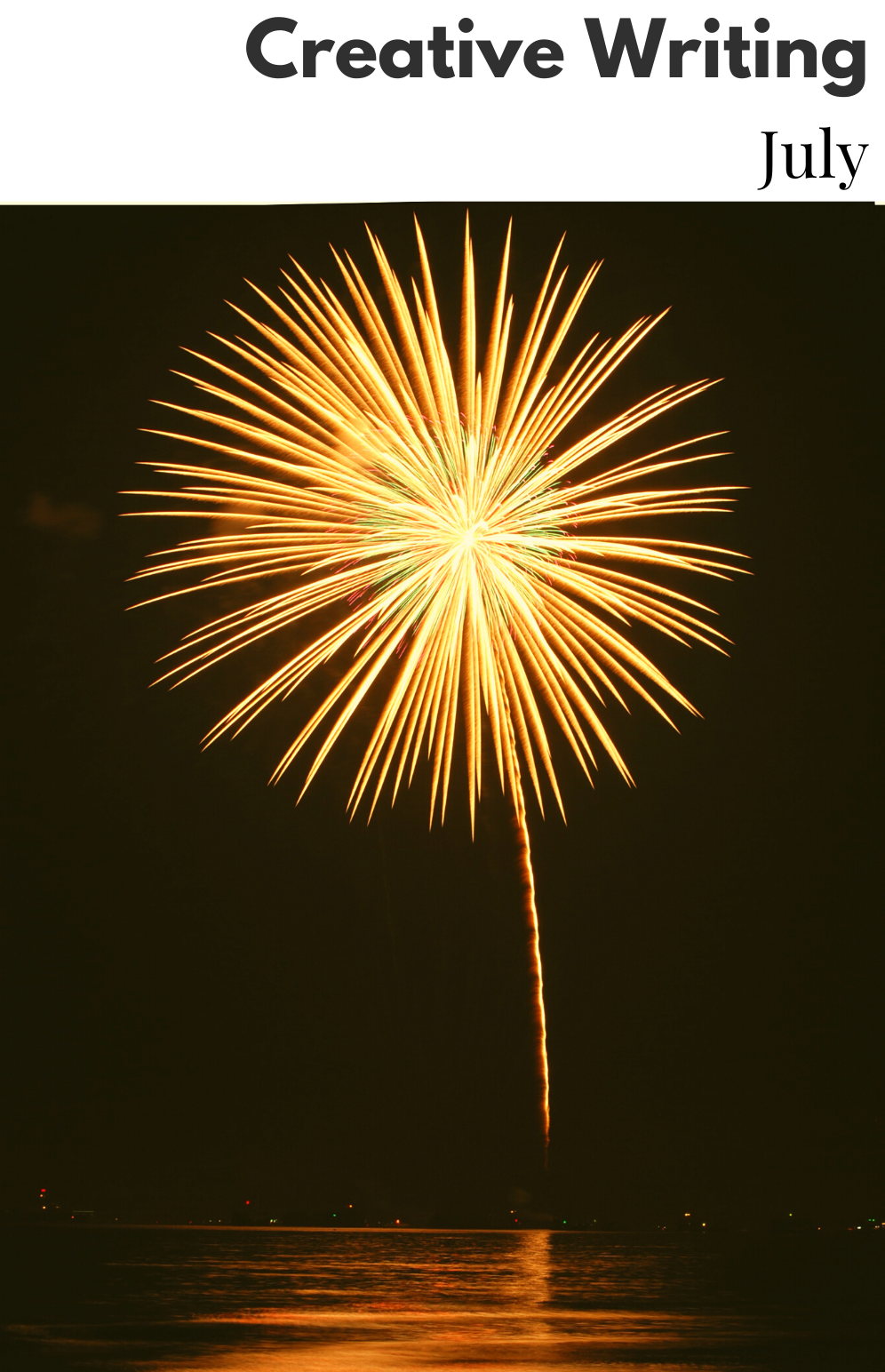 Image of an exploding firework that resembles a dandelion. 