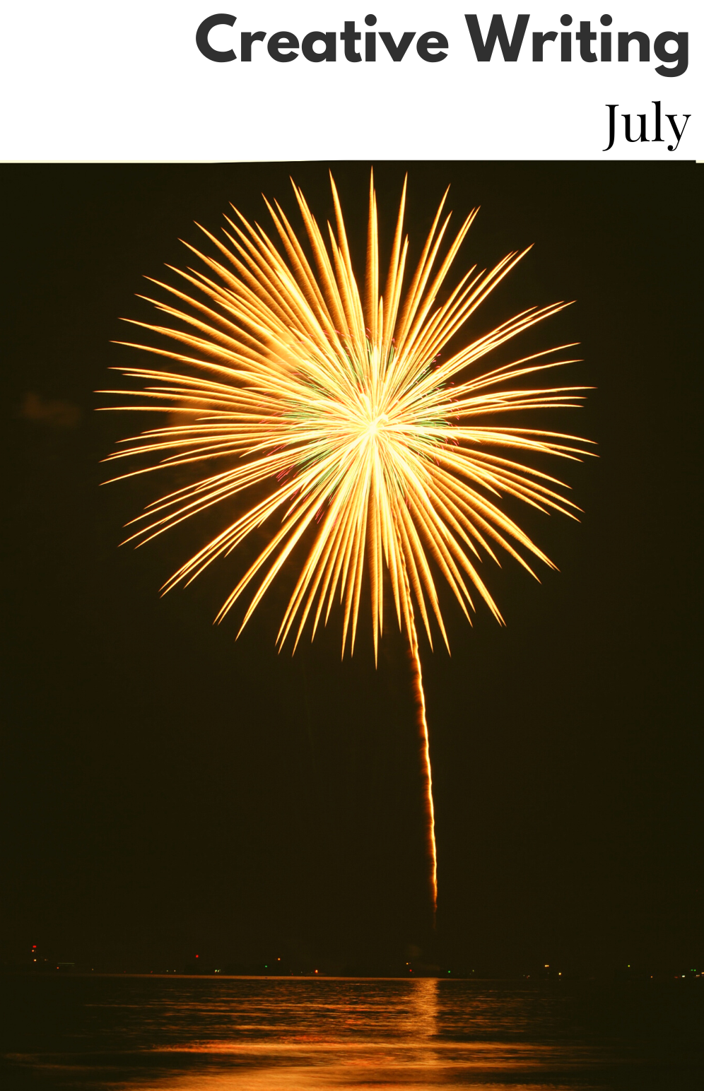 Image of an exploding firework that resembles a dandelion.