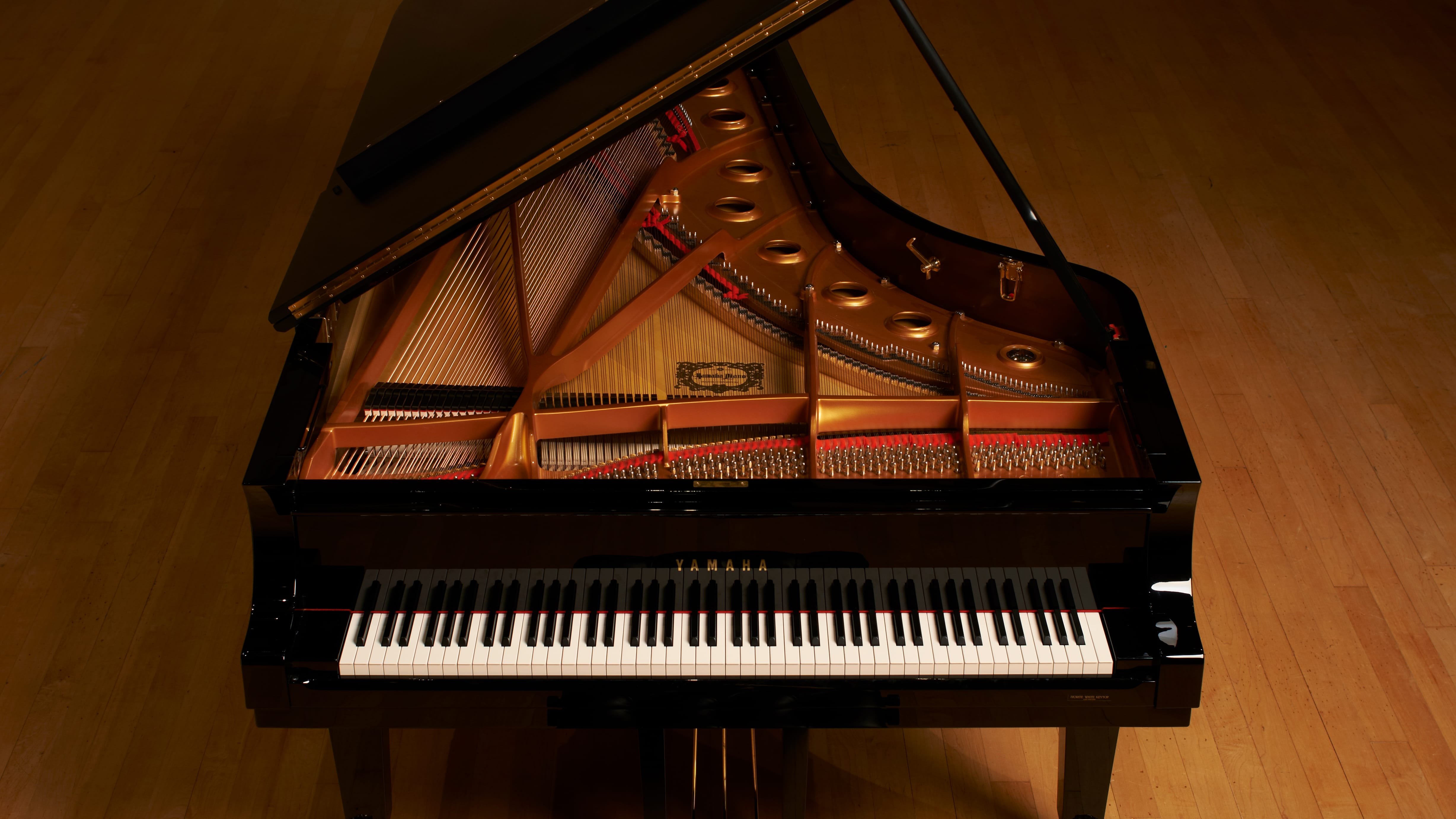 Piano as viewed from above