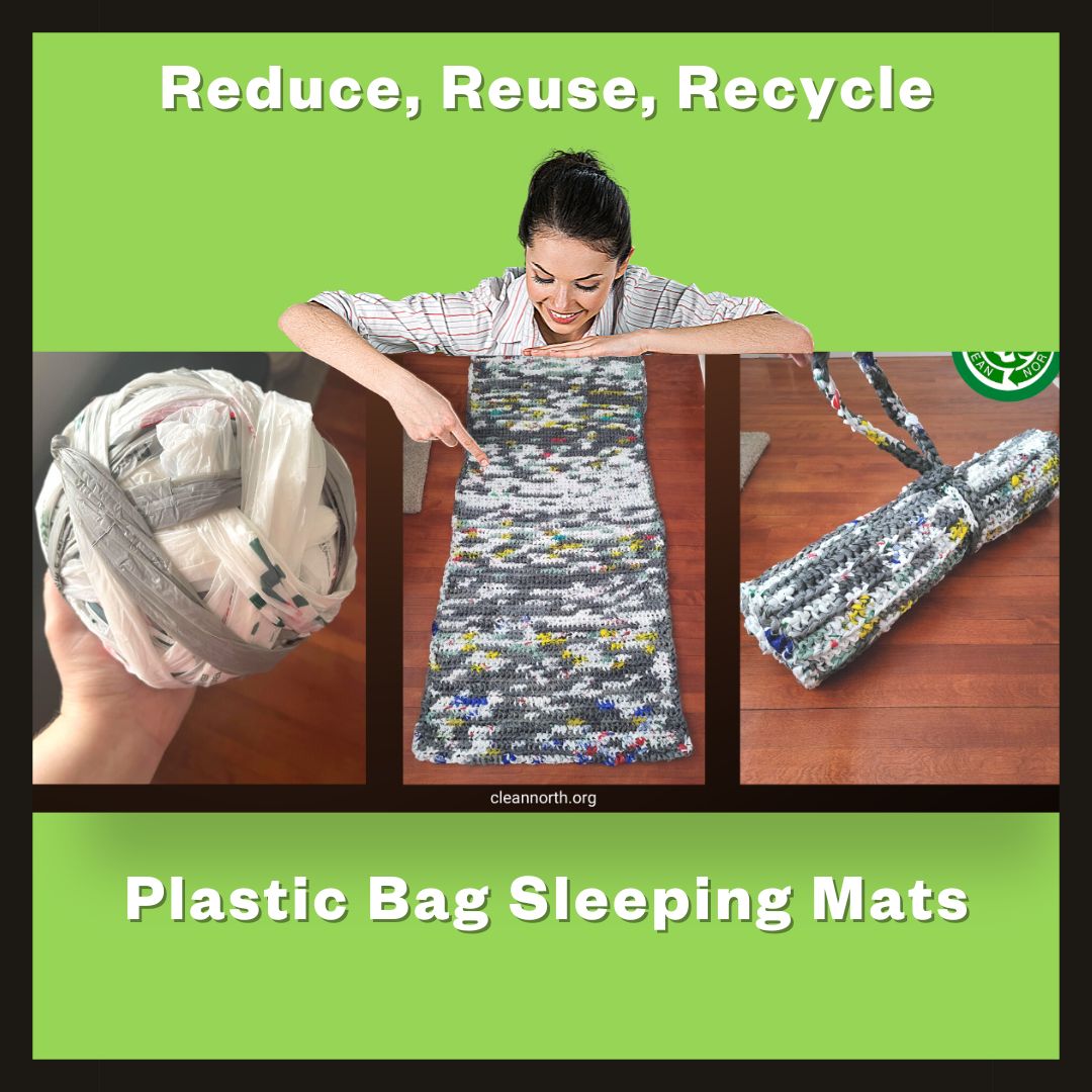 Plastic bag sleeping mat logo