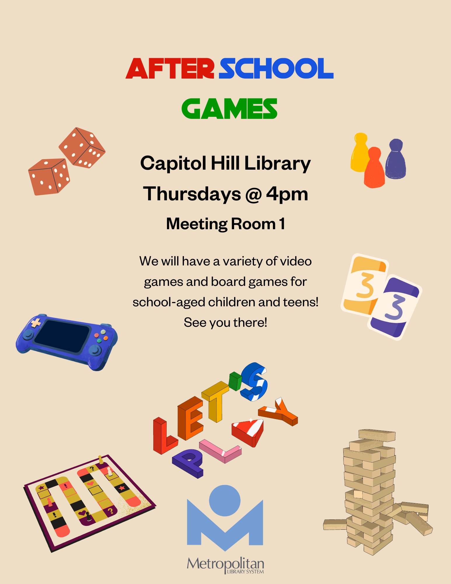 After School Games  Metropolitan Library System