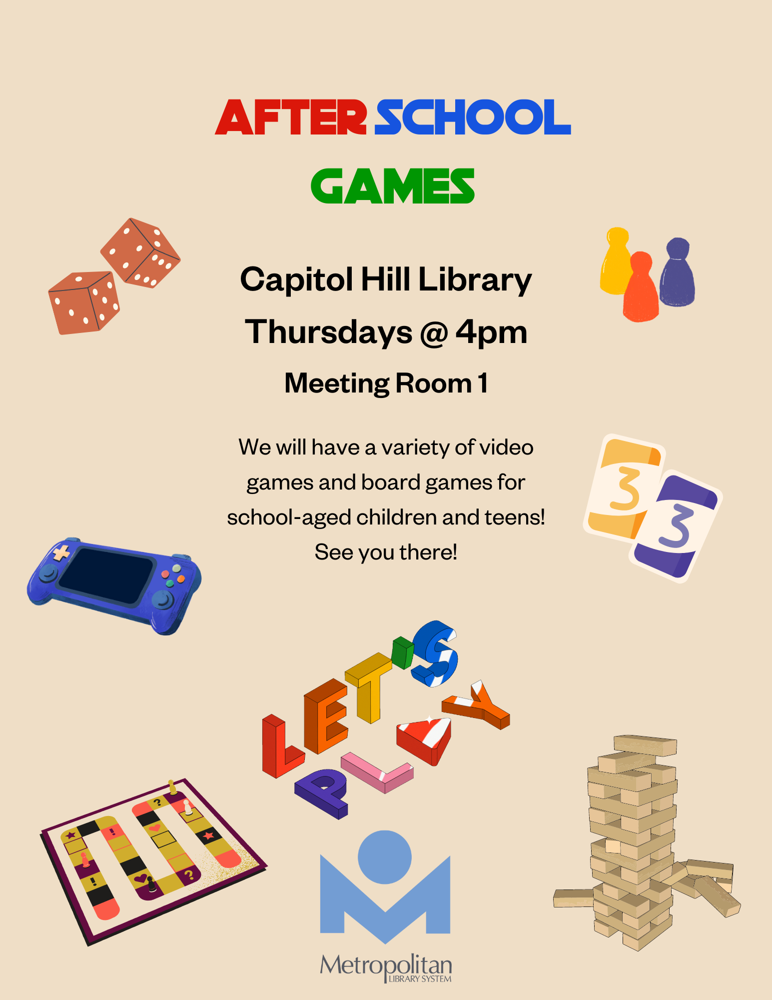 After School Games flier