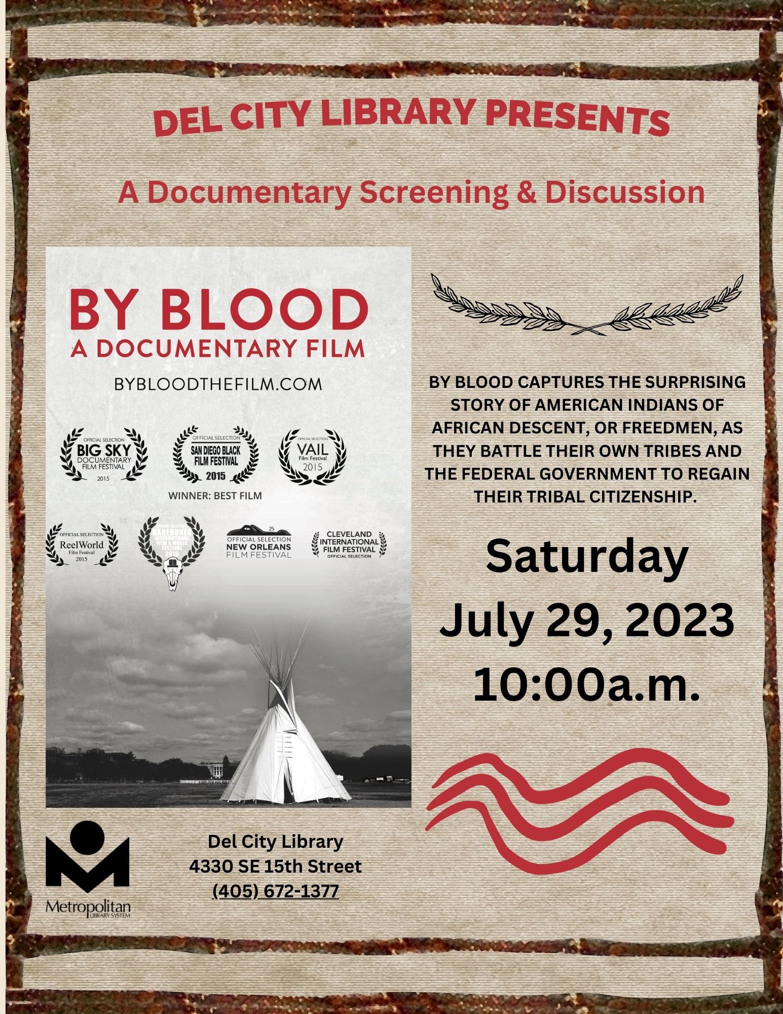 Free Screening of film By Blood