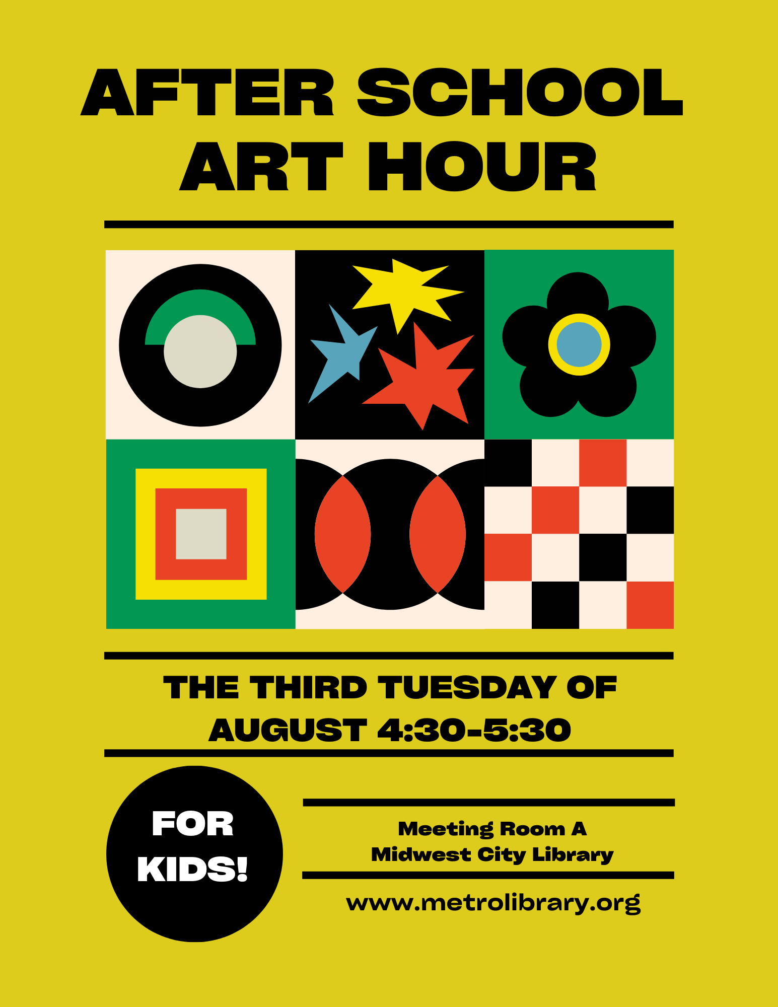 After School Art Hour flyer