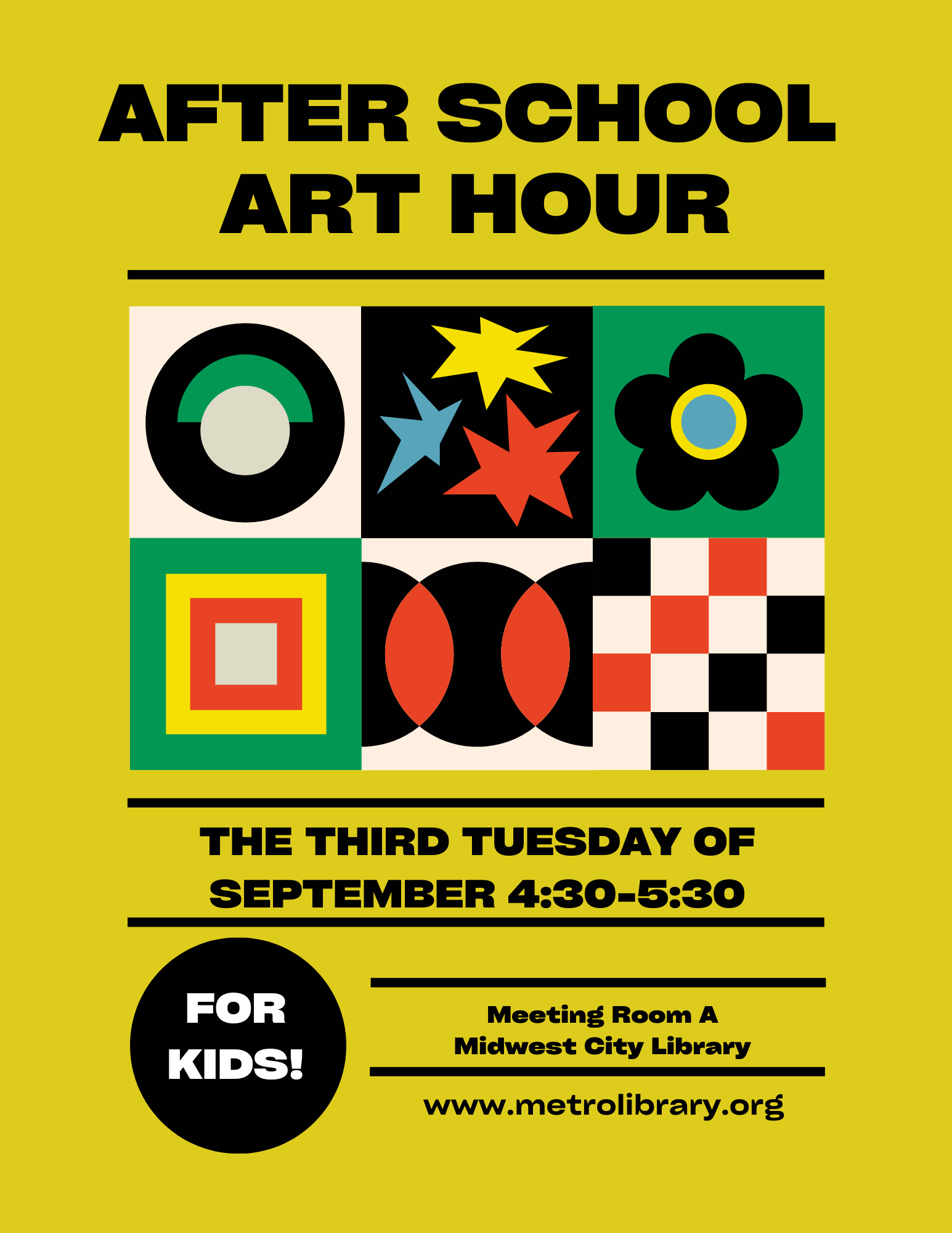 After School Art Hour flyer