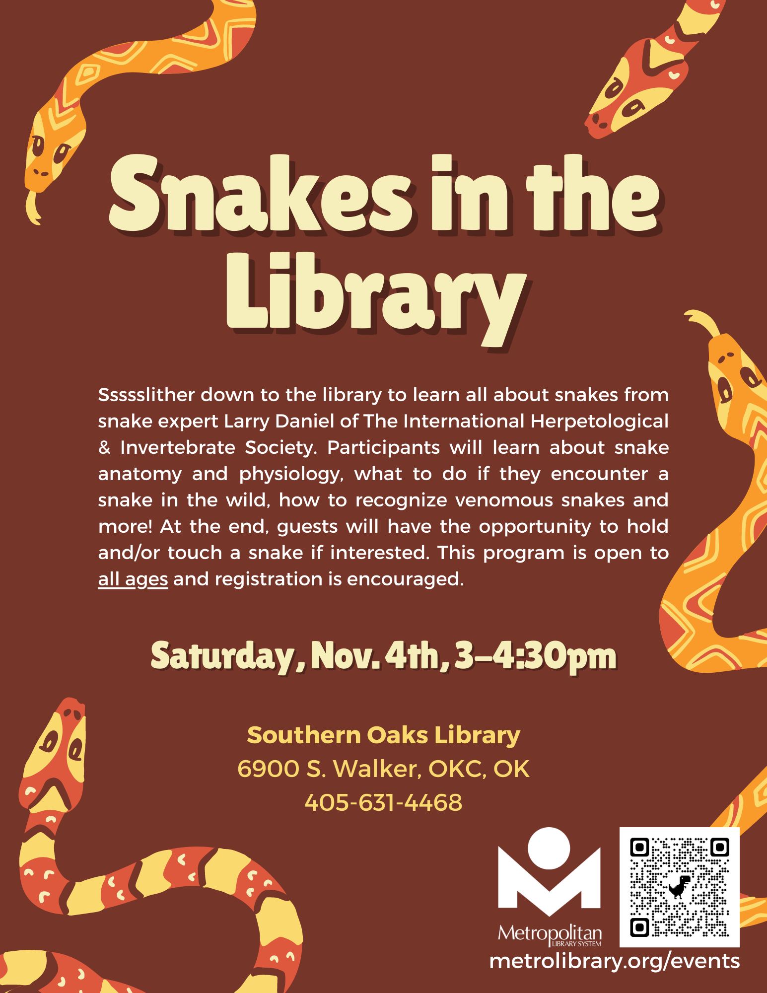 Unlock the Secrets of Snakes: Join our Basic Online Course in Snake Ecology  on November 4th & 5th, 2023, from 4 PM to 6 PM via Google Meet.…