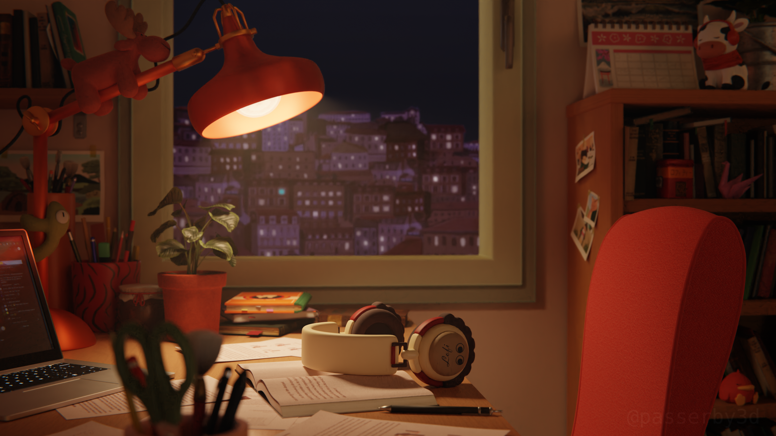 Lofi girl desk