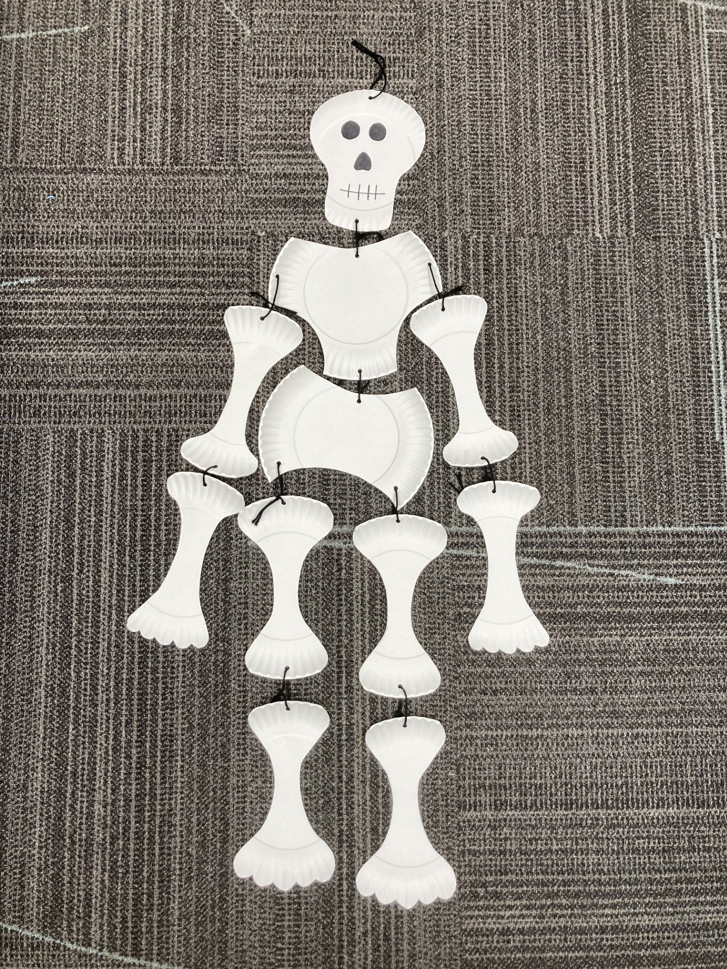 Photo of paper plate skeleton