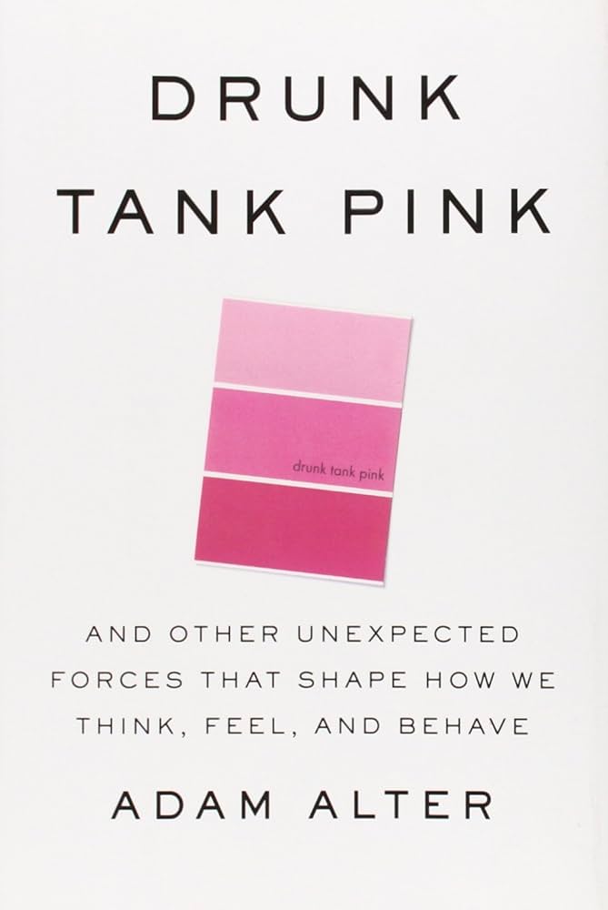 Drunk Tank Pink cover: cream background with three pink paint sample cards