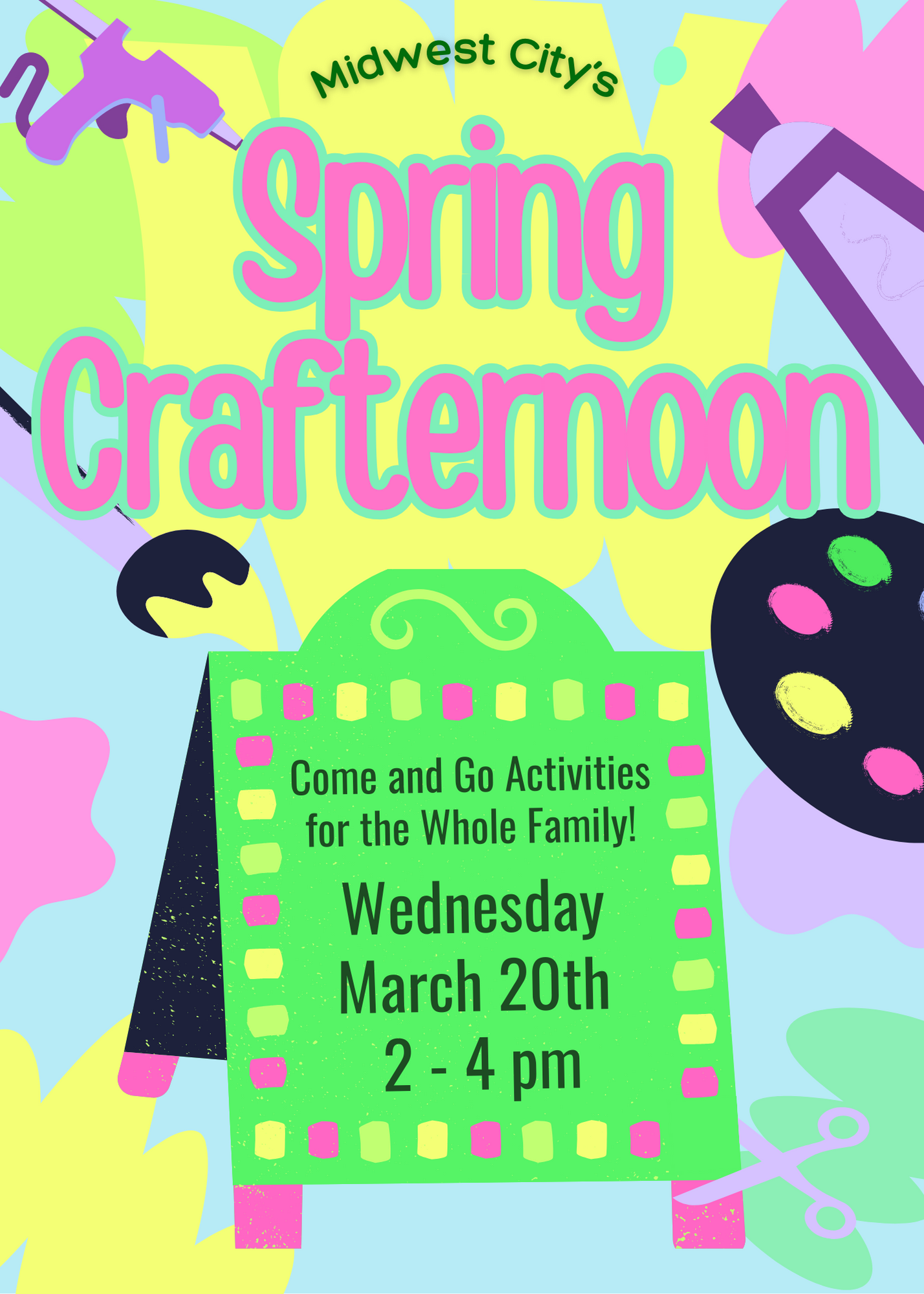 poster for spring crafternoon