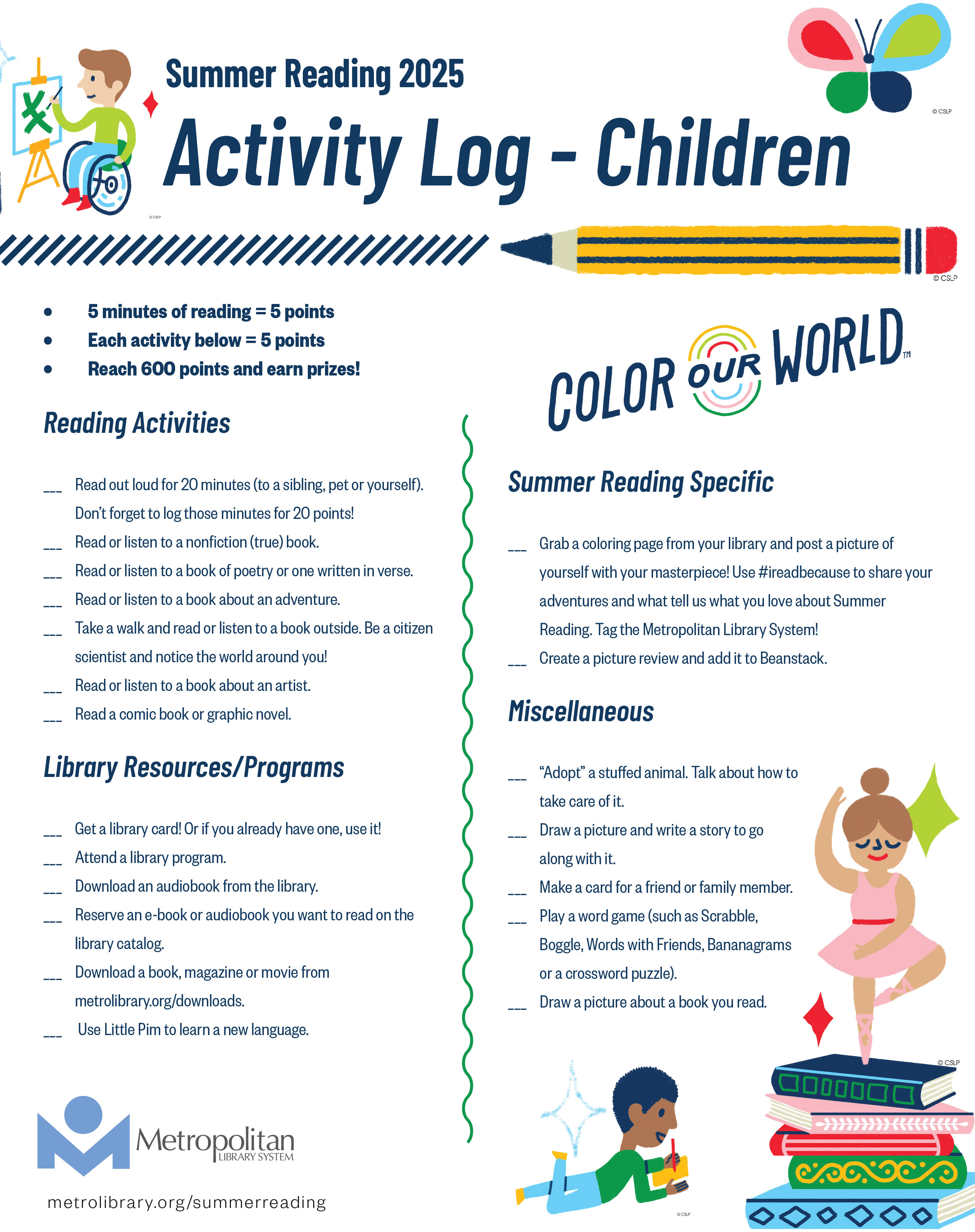 Children's Activity Log Document.