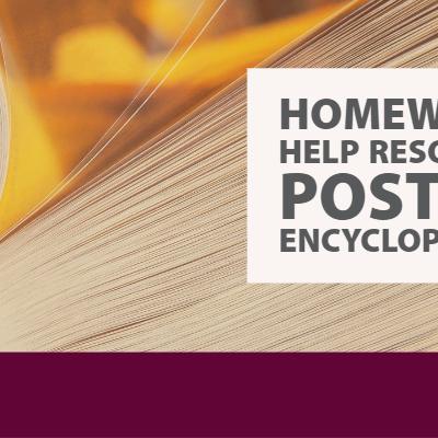 Homework Help Post 1:  Encyclopedias