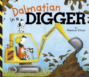 Dalmatian in a Digger by Rebecca Elliott 