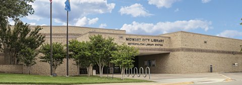 Exterior shot of Midwest City Library