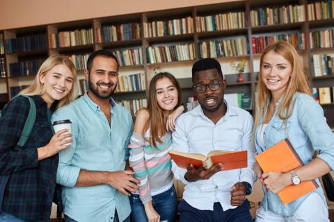 Employment page image Group of people at a library