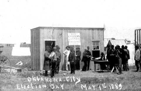 People voting on first election day