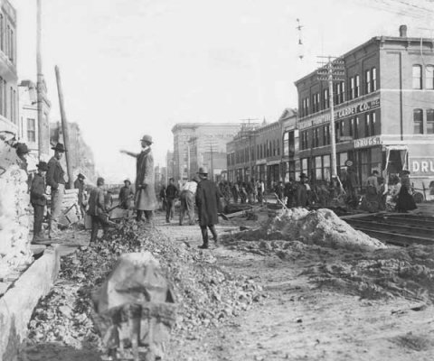 Laying Street Car Tracks