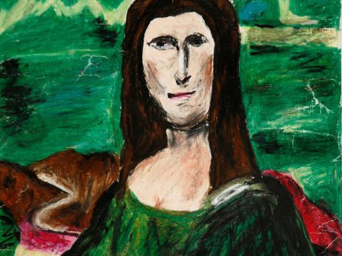 bad art version of mona lisa