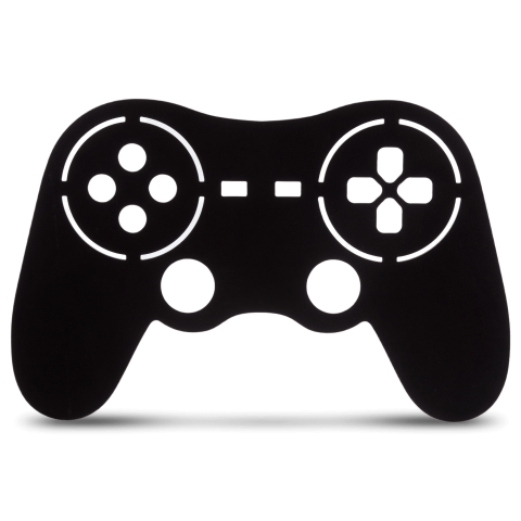 Video game controller on white background