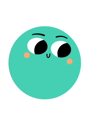 Green Circle with a face