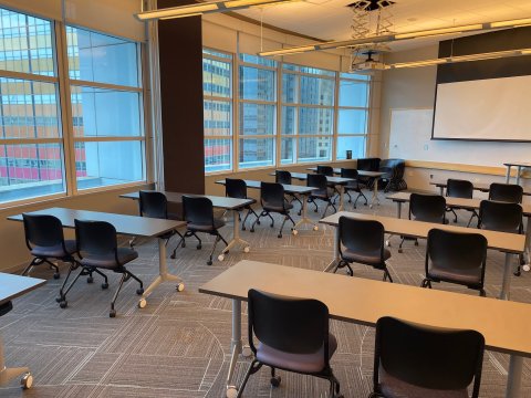 Classroom CD at Downtown Library with classroom-style seating