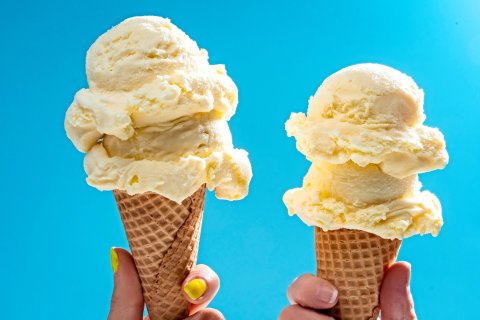 Picture of two ice cream cones.
