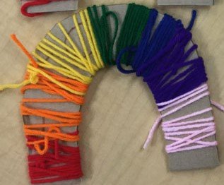 Yarn Wrapped Rainbow
