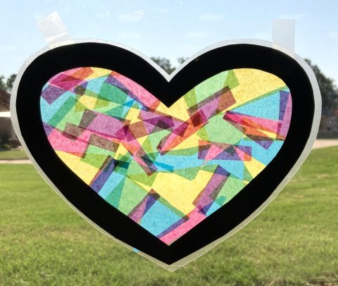 Photo of finished suncatcher craft