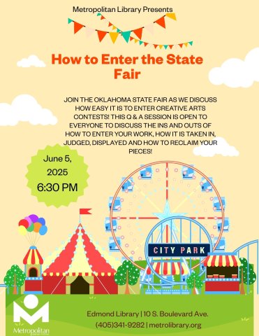 background of the fair with informational text