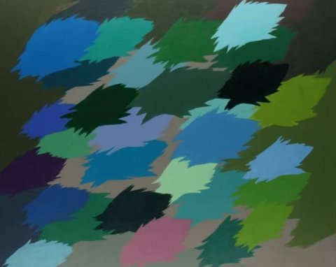 Blues and greens art example